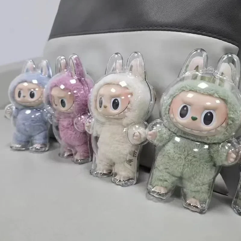 Transparent Protective Cover for Labubu Monster Toy Elf Doll Cover Storage Box Cute Elf Plushie Display Cover for Party Dolls