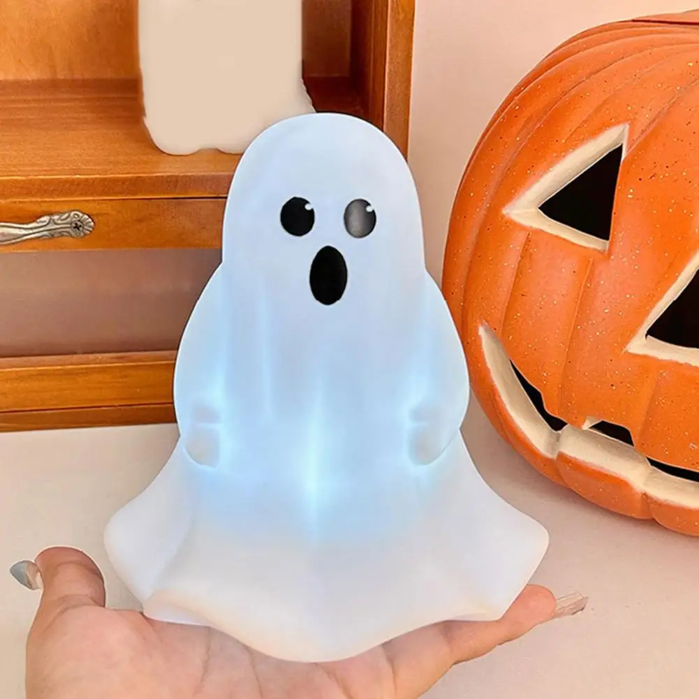 Ghost Themed Home Accents Spooky Ghost Statue Led Night Lamp for Halloween Decor Soft Glow Flicker-free Energy-saving