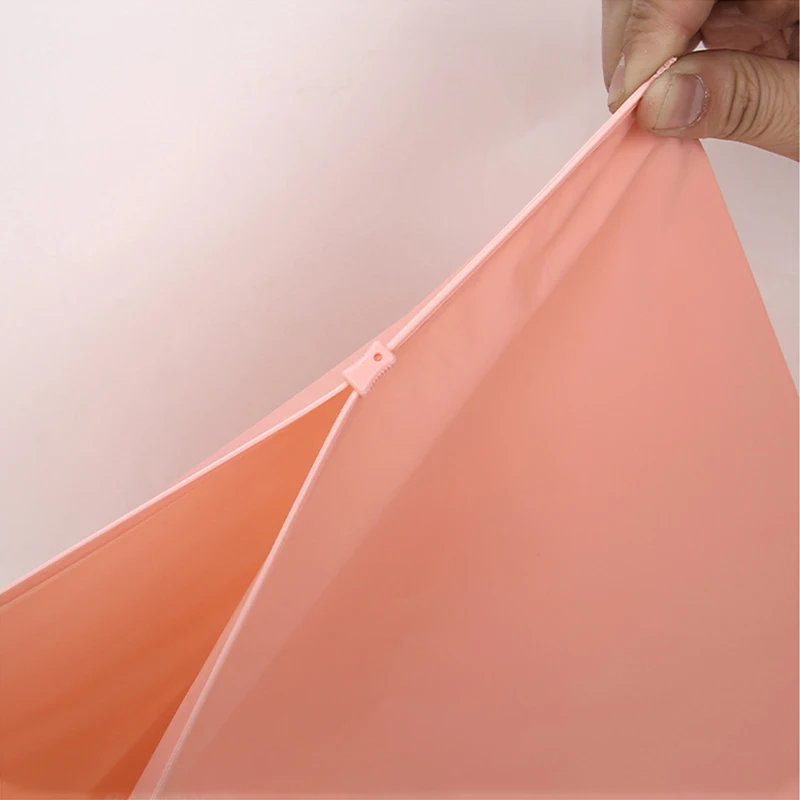 TETP 10Pcs Pink Frosted Zipper Bag Matte Home Travel Underwear Panties Shirt Sock Jeans Packaging Storage Organizer Favor