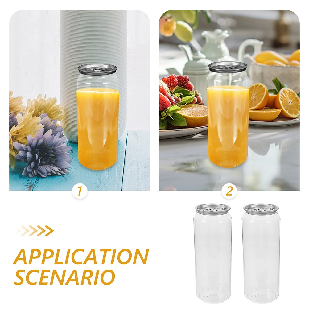 5個の透明な再利用可能なプラスチックボトル、飲料、ジュース、ミルクティー、コーヒー、ソーダ、ナイトマーケット、ショップ、飲料の保管用