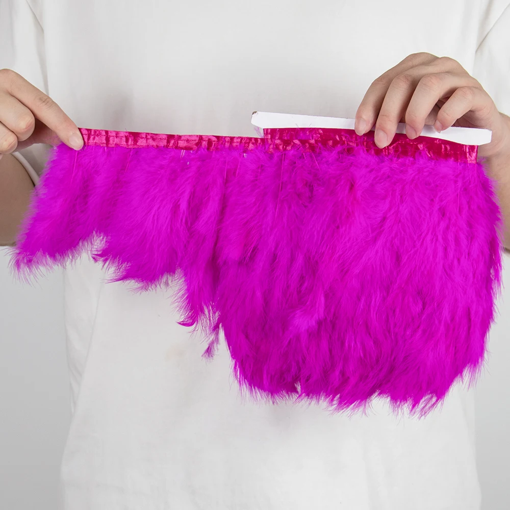 Feather Trim Marabou - 1/5/10 metrów naturalnego pióra indyczego, frędzle