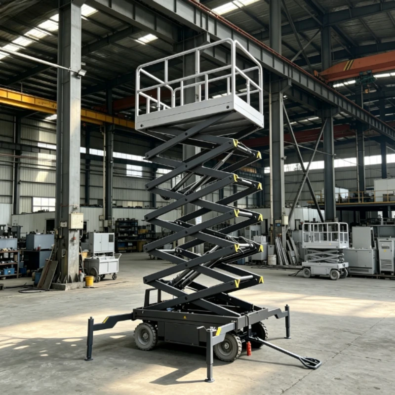 4-18 Meters Battery Powered Electric Mobile Scissor Lift Hydraulic Cart Factory Mass Material Handling Equipment
