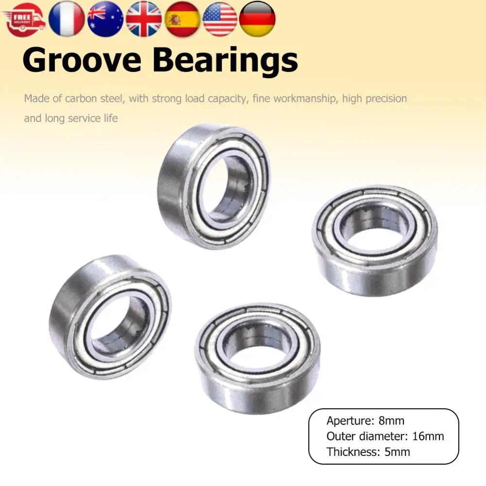 10 pezzi Cuscinetti in acciaio al carbonio Cuscinetti a sfere a gola profonda con doppia schermatura Carico pesante Cuscinetto in acciaio ad alto tenore di carbonio Parti della stampante 3D