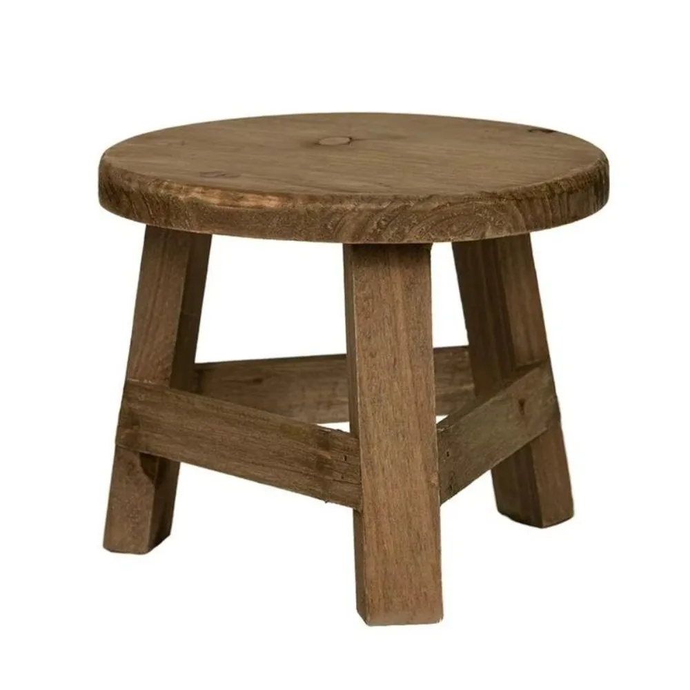 New Bonsai Rack Wooden Mini Stool Mini Size Display Succulent Plant Stand Round ​Flower Pot Base Holder Home Garden Decor​