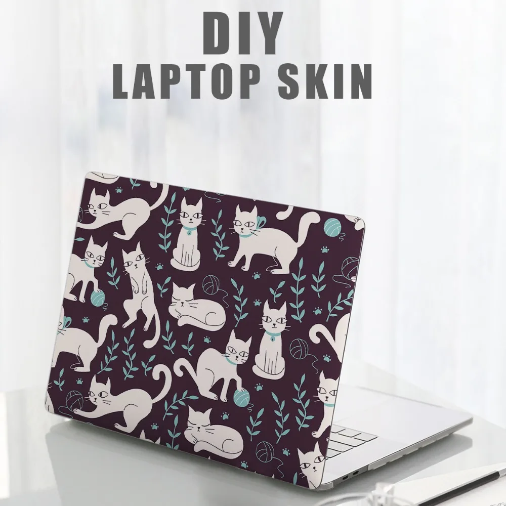DIY 15inch Laptop Stickers Skins A+C Side Waterproof Notebook Computer Cover Skin for Macbook /HP / Dell / Lenovo / Acer / ASUS