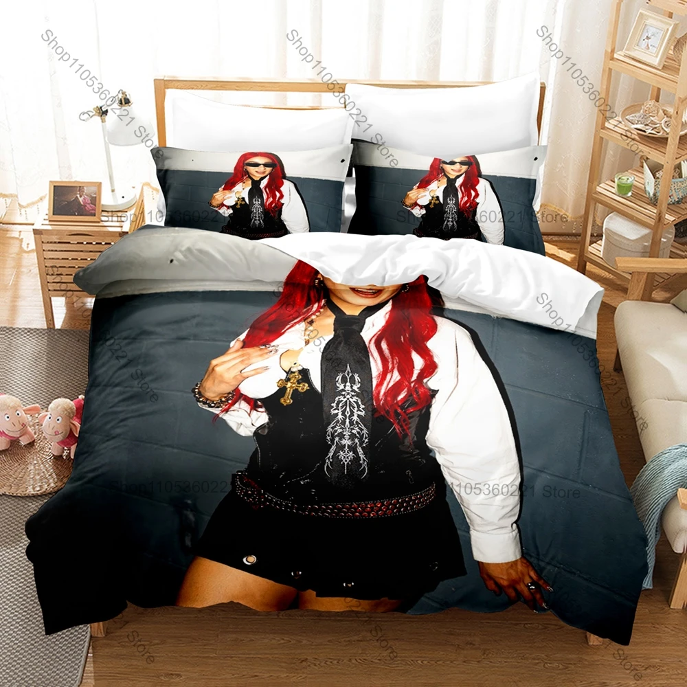 Dela Rose Bedding Set Duvet Cover + 2 Pillowcases Popular Latin Reggaeton Singer Celebrity Bedroom Decor