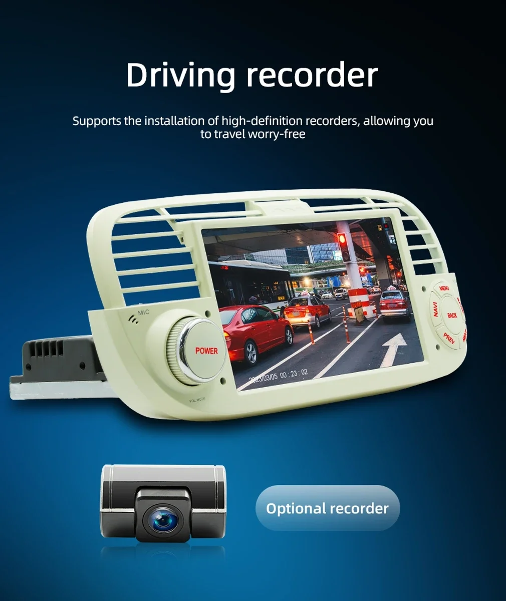 7 بوصة بلوتوث 5.1 سيارة نافي لشركة فيات 500 2010-2015 أندرويد 13 لاعب أندرويد مسجل قيادة تلقائي ستيريو 2 + 64 جيجابايت بيج #5