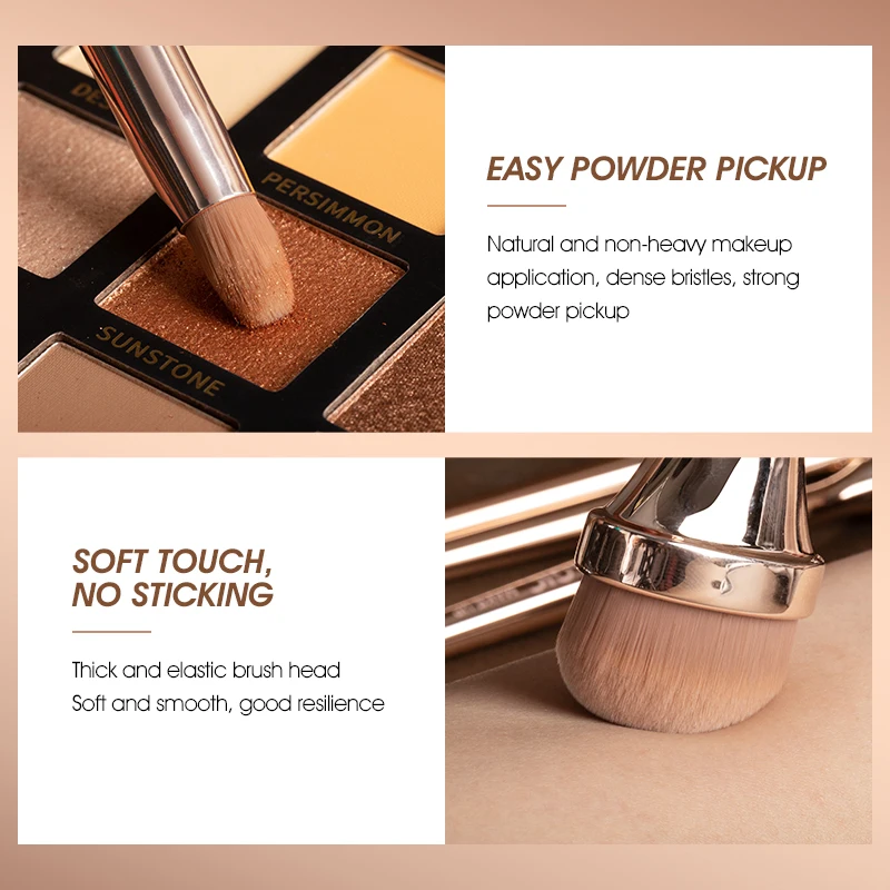 IMAGIC 9 قطعة ماكياج فرش مجموعة الأساس هيغليغتر ظلال العيون استحى مسحوق لينة النايلون مزج الوجه العين أداة التجميل الجمال