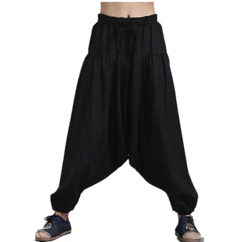 Luźne spodnie do tańca w stylu hip hop streetwear na lato 2026, szerokie spodnie typu harem plus size, rozmiary M-5XL, jesienne spodnie cross-pants plus size.
