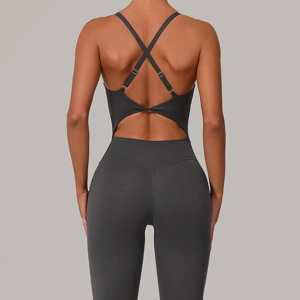 

Women Bodysuits Gym Push Up Workout Clothes Fitness Sports Jumpsuit Yoga Suit Breathable Quick Drying Yoga Women's Tracksuits