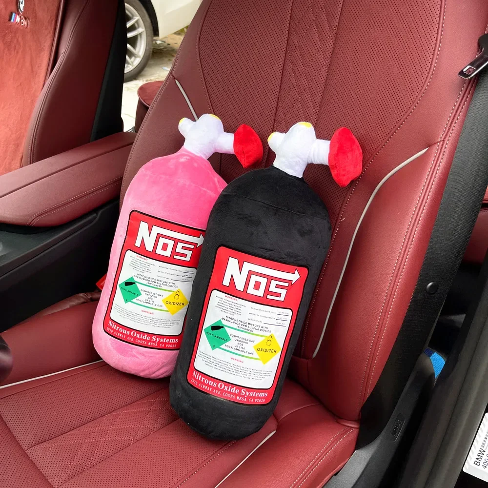 2024 New Car Neck Pillow Car Headrest for Driver Front Passenger Seat NOS Bottle Pillow Car Decor Headrest Cushion Plush Pillow image 2