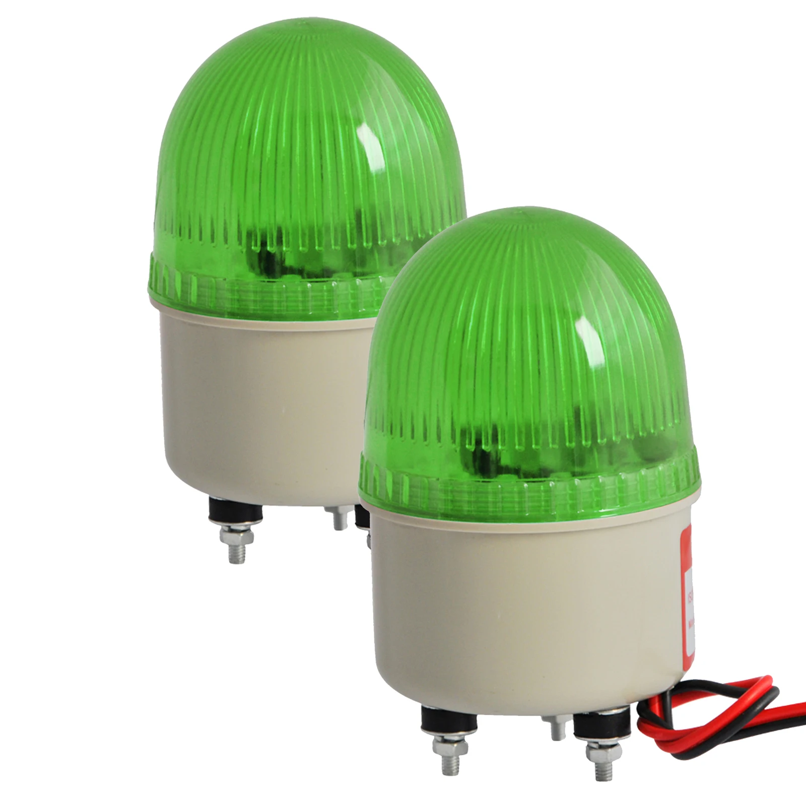 Lampu peringatan strobo bulat 2 buah lampu suar pijar darurat dengan baut bawah DC12V/ DC24V/AC220V LTE-2071