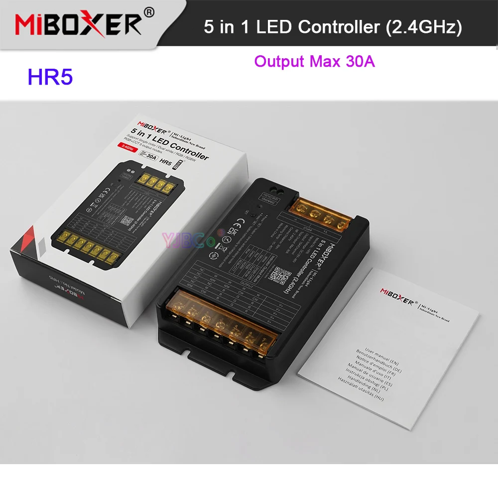 

Miboxer 2.4G RF Remote PUSH dimmer 12V~48V 24V Max 30A Single color/Dual white/RGB/RGBW/RGB+CCT 2.4GHz 5 in 1 LED Controller