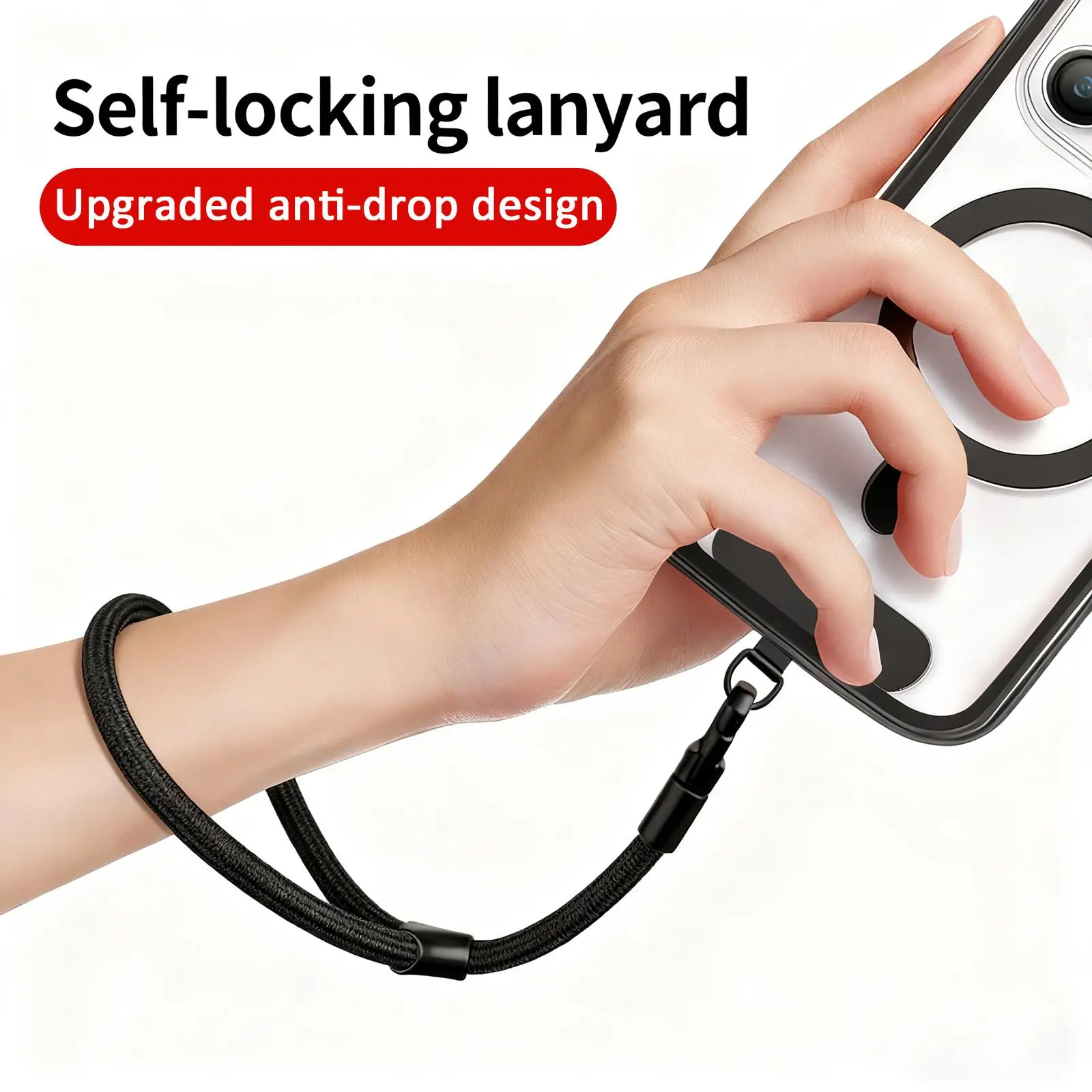 الحد الأدنى العالمي شريط للرسغ الهاتف سحر الحبل قابل للتعديل قطرة واقية مكافحة خسر حبل علامات التبويب لجميع الهواتف المحمولة