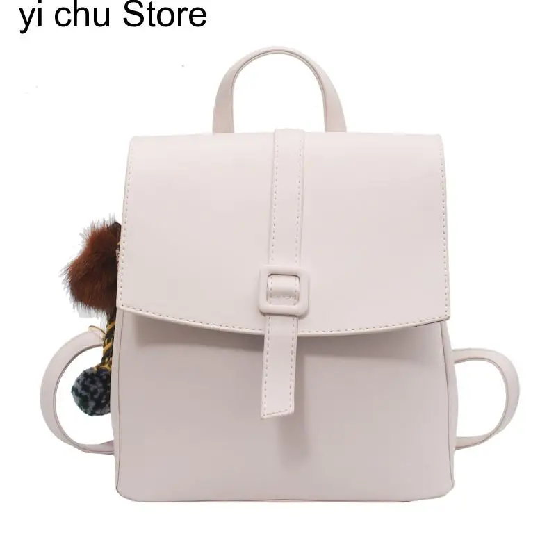 New Multifunction Backpack Women Leather Backpacks Small School Bags for Teenage Girls Fashion Female Bagpack
