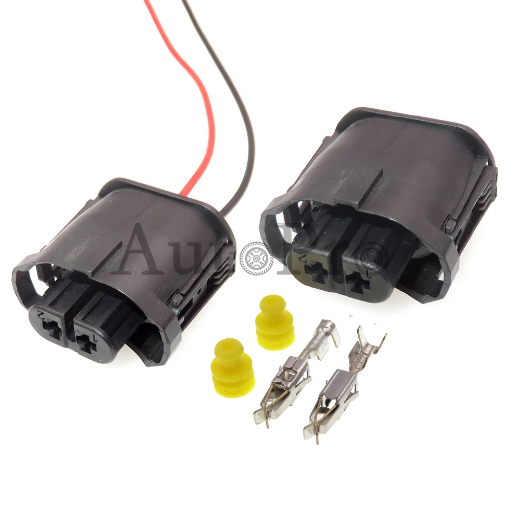 1 Set 2 Hole 1-1355668-2 AC Assembly Car Plastic Housing Sealed Connector Auto Fog Light Waterproof Cable Harness Socket For BMW