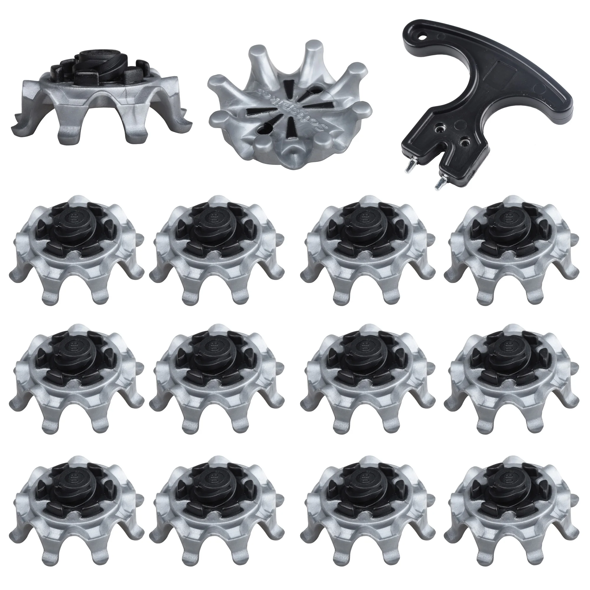 14pcs Golf Spikes Pins 1/4 Turn Fast Twist Golf Shoe Spikes Replacement Set With Wrench Toll ﻿