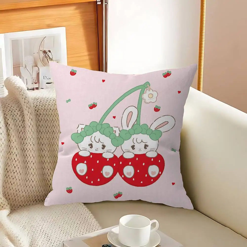 Cute M-Mikko I-Illustrations Pillow Cover Sofa Cushion Cover Home Room Decoration Children Gift