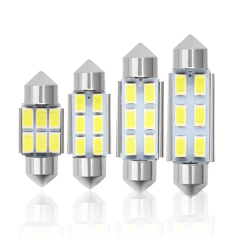 

4 шт. 39 мм светодиодная лампа C5W — белый свет, подходящий для внутренних потолочных светильников автомобиля, освещения номерного знака, боковых дверей