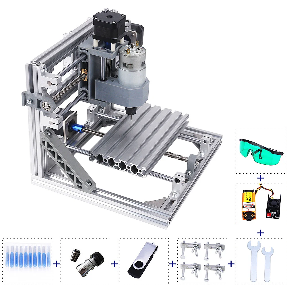 CNC 1610 Laser Machine Mini Laser Engraving Machine GRBL Control DIY Cutter Engraving Wood Cutting Machine Router