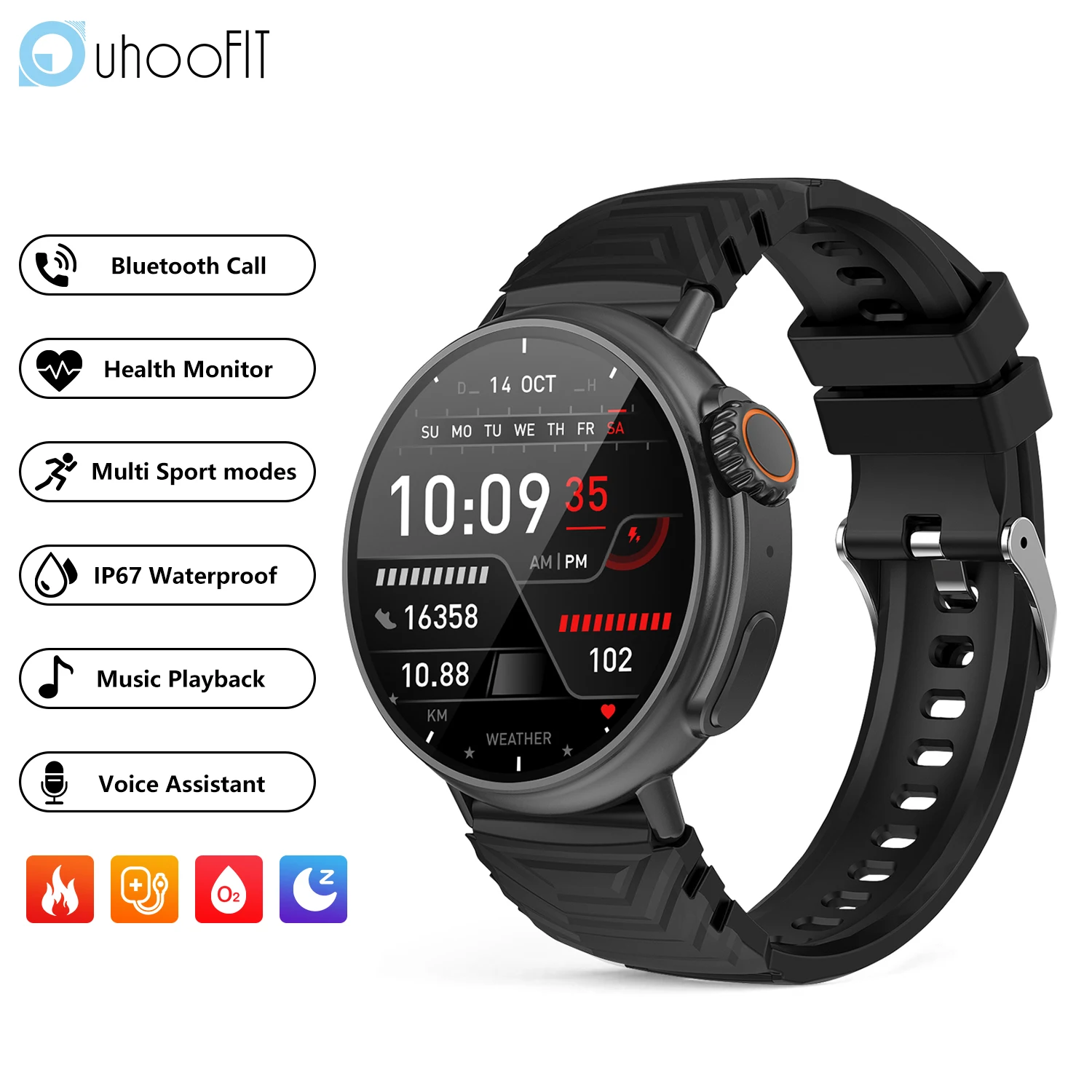 Smart Watch Men Bluetooth Call AI Voice Assistant Multi Sports Modes Heart Rate Monitor Sports Fitness Tracker Women Smartwatch