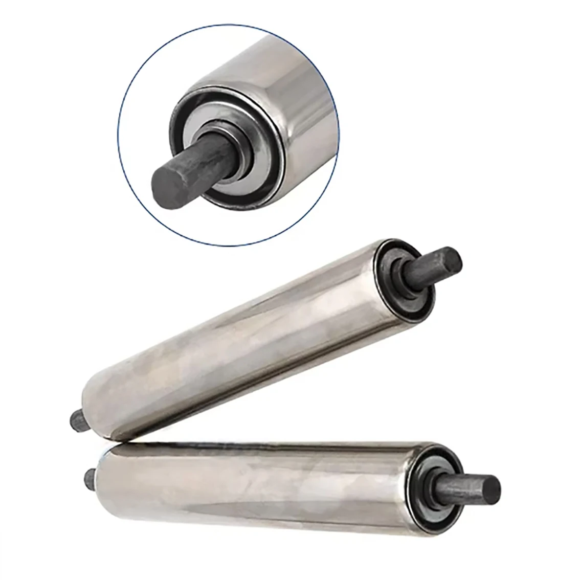 1Pcs Dia 25/38/50/60mm Galvanized/201 Stainless Steel Gravity Roller Conveyor Total Length 100 150 200 250 300 350 400 450-550mm