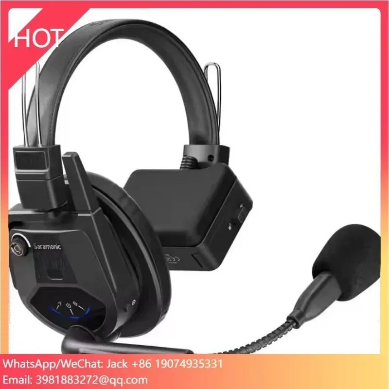 Saramonic WiTalk9 WT3S Full-Duplex Wireless Headset Intercom System 500m Ran Team Communication 1 Master 2 Remote Walkie Talkie