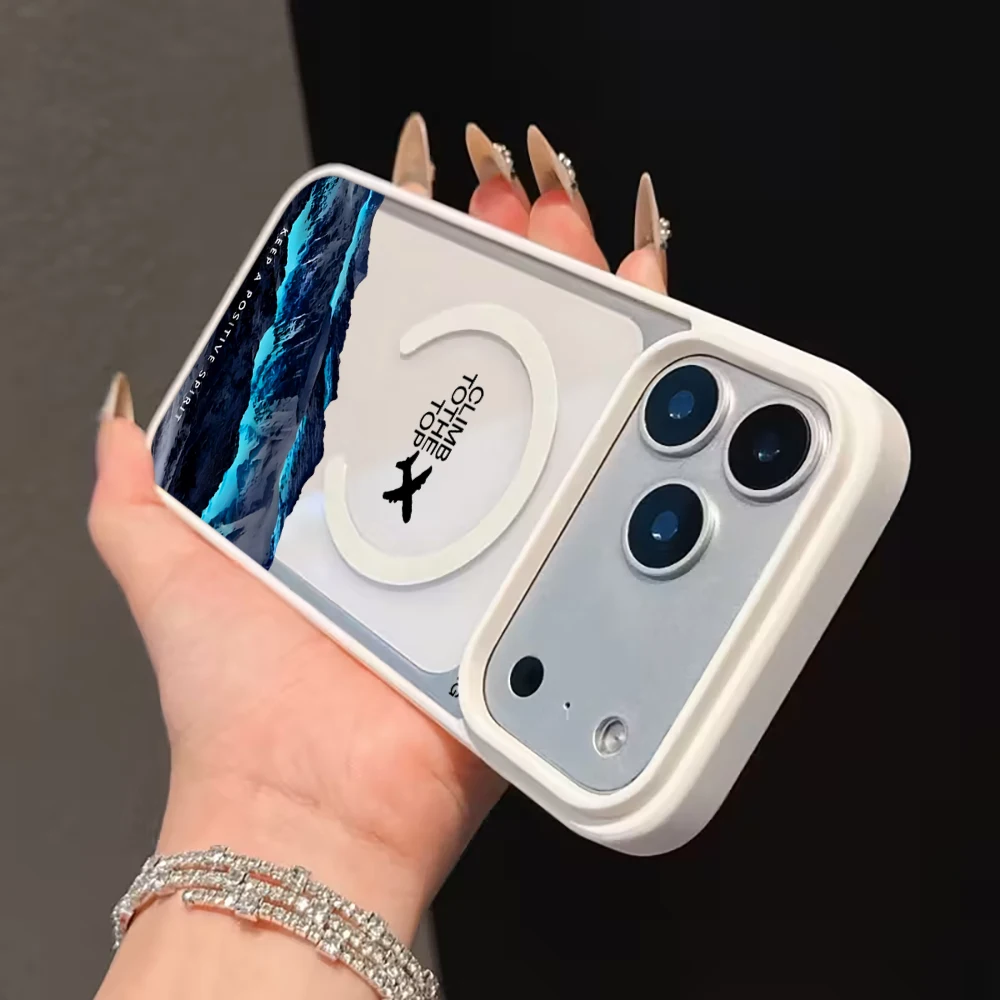 Mountain Aircraft Transparente Hülle für Magsafe iPhone 15 16 Pro Max 17 14 11 13 12 Pro Max Plus Hülle Magnetisches Kabelloses Laden Coque – Detail 12