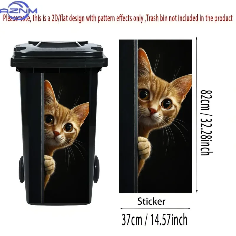 Fashion‑forward 2D Printed Decal Decor Ornament for Household Multipurpose Waste Bin