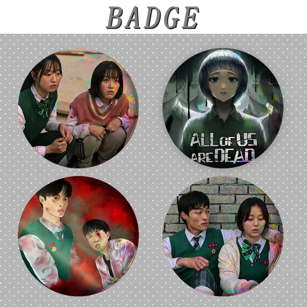 All Of Us Are D-Dead Badges Tinplate Soft Button Pin Brooch Metal Badge Custom Jewelry Accessories Hat Bag Lapel