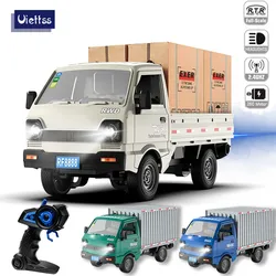 New 1:16 RC CAR Simulation Drift Climbing Truck LED Light Haul Cargo Remote Control Electric Toys For Children VS D12