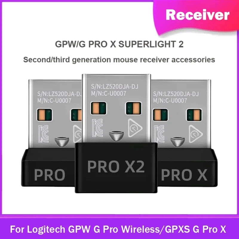 Original USB Dongle Receiver For GPW First Generation/G PRO X SUPERLIGHT 2 Second Generation/Third Generation Wireless Mouse