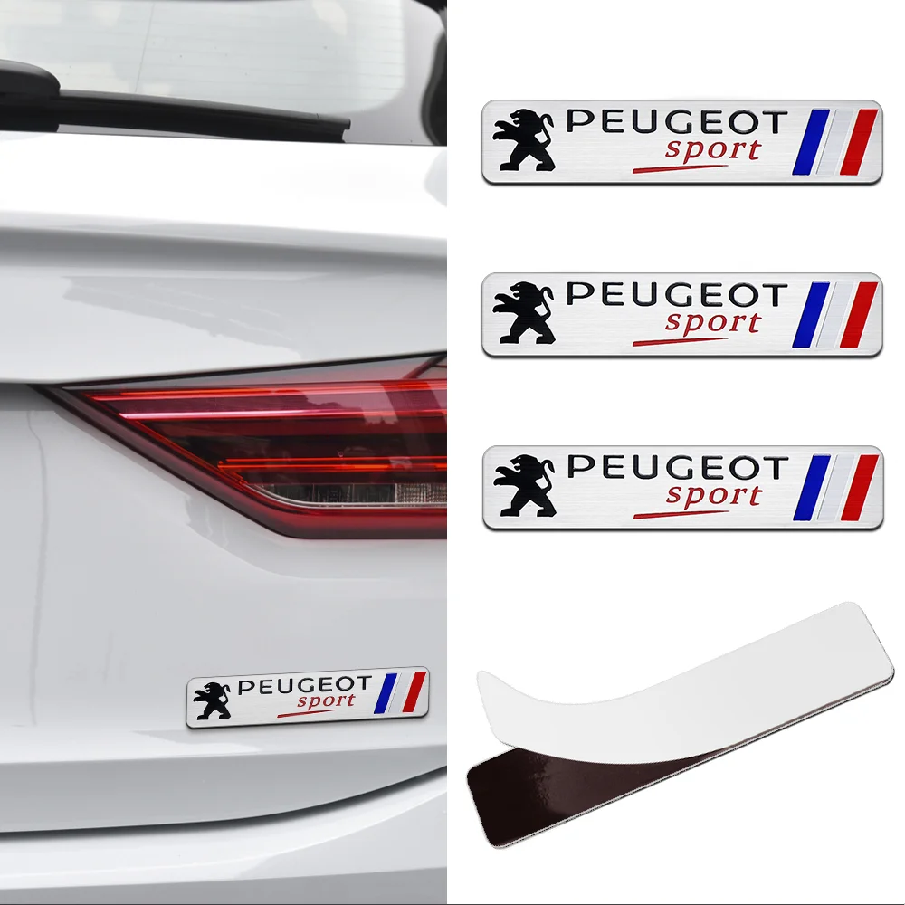 3D Aluminum Styling Car Body Trunk Emblem Sticker For Peugeot 308 408 108 RCZ 208 3008 107 106 206 207 301 2009 Accessories