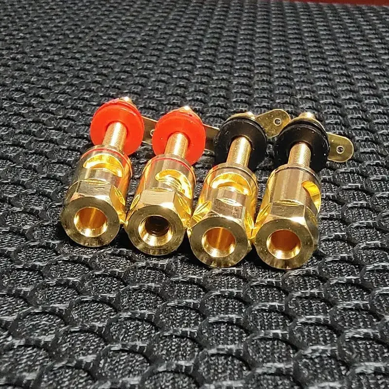 2/4/8 Stück vergoldete Lautsprecheranschlüsse aus reinem Kupfer, HIFI-Verstärker-Bananenbuchse, DIY-Stecker – Detail 3