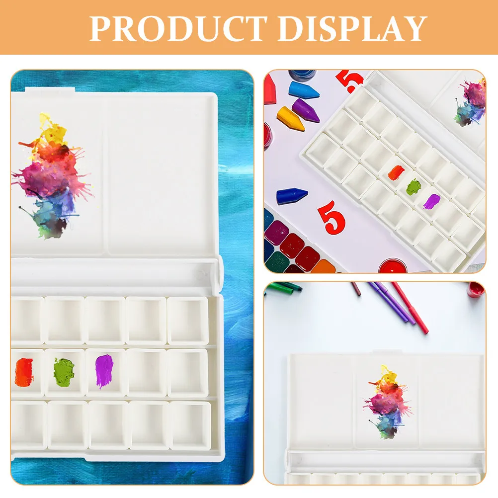 1Set Watercolor Pigment Holder Lightweight Stable Painting Color Mixing Box DIY Pigment Storage Case Portable Art Painting