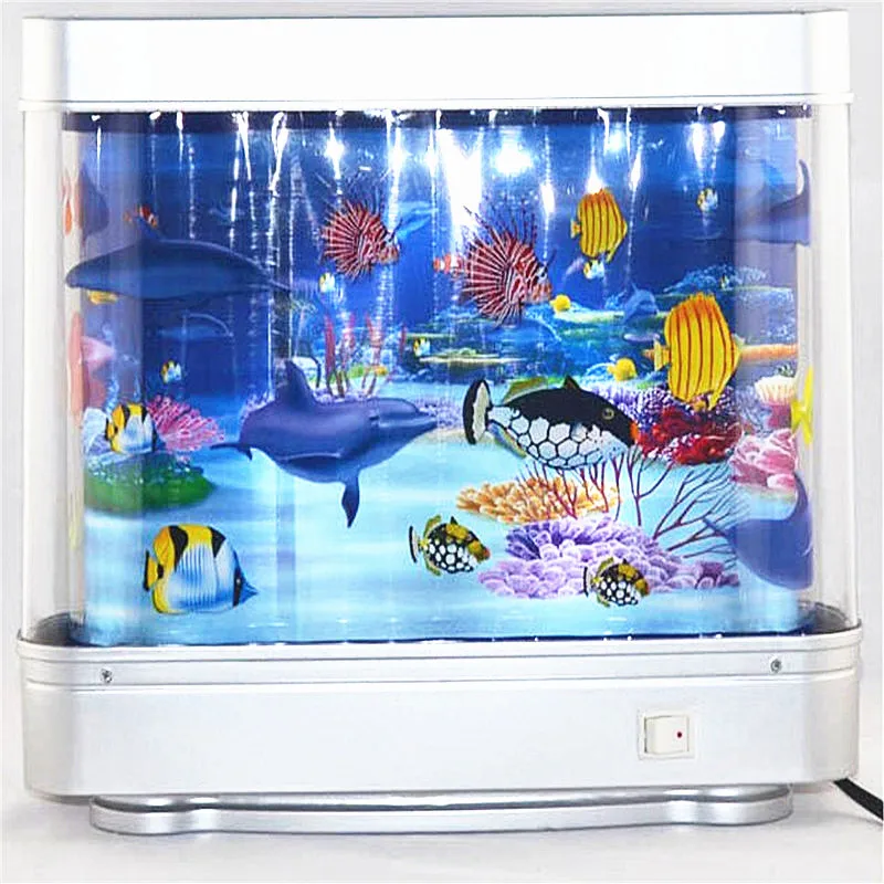 LED Aquarium Fish Tank Lamp Landscape Lamp Living Room Decoration Imitation Aquarium Landscaping Underwater World Akwarium