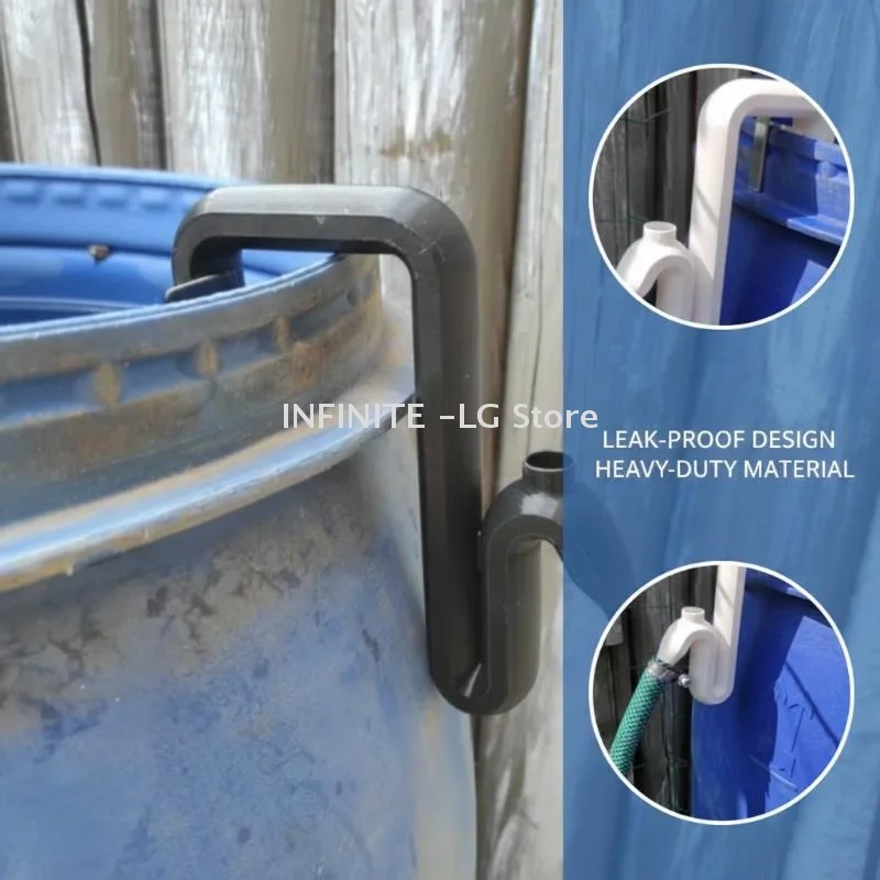 Self Priming Siphon Hose No-Drill Overflow Pipe Auto Drain And Fill Rainwater Transfer Overflow Pipe Tools Garden Hose Hook