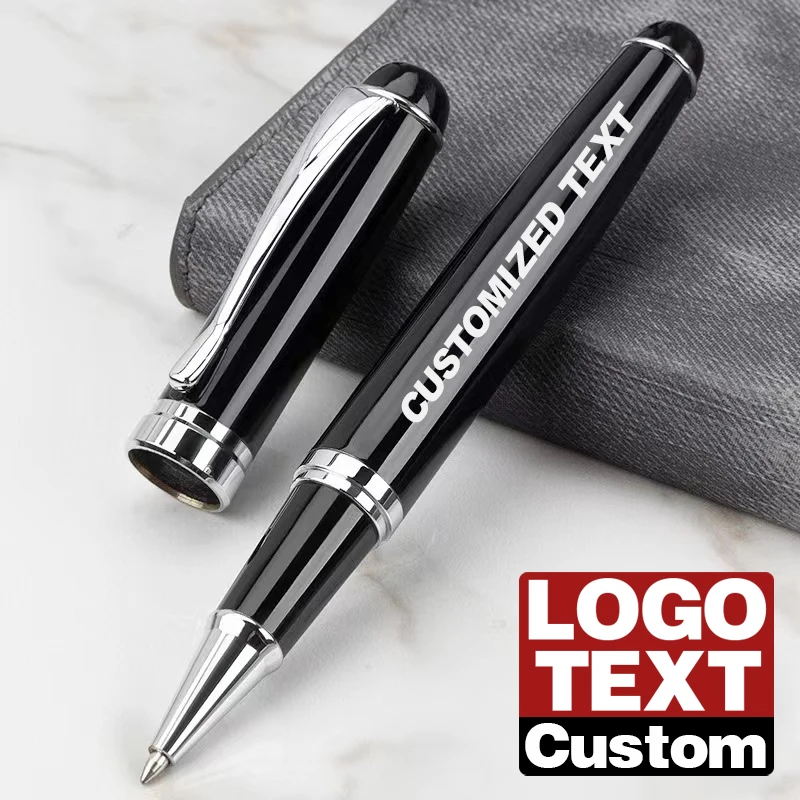 Custom Engraved Pen Personalized Luxury Metal Ballpoint Pen Free Custom Logo Name Text Business Gift for Men Office Supplie