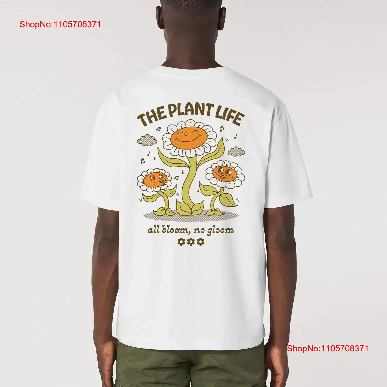 THE PLANT LIFE T Shirt Nature Retro Cartoon Aesthetic Dancing Flowers vintage Washed Soft Comfortable fashion Breathable Casual