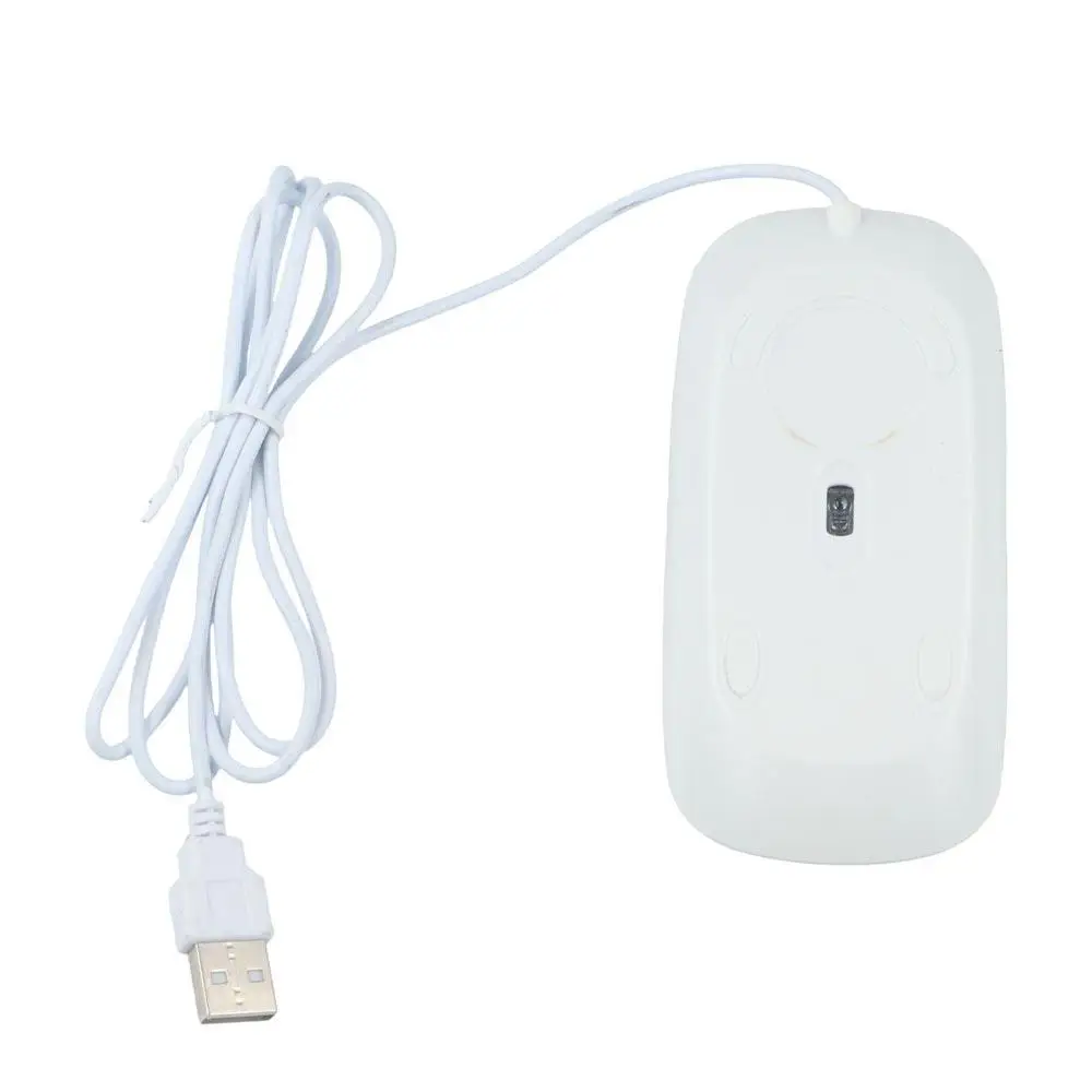 Notebook per PC 1200 dpi Nero Bianco 3d Roller Mouse da gioco Mouse per computer Mouse ottico Mouse cablato Mouse cablato USB