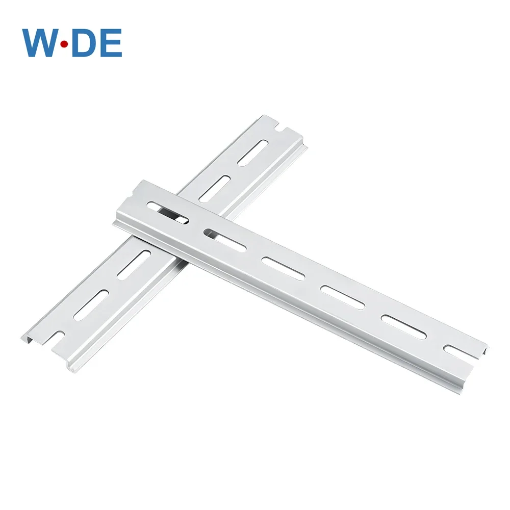 1 pieza de carril Din de aluminio para relé de bloque de terminales C45 DZ47 espesor 1,5mm NS35 Material de aluminio 35mm tipo Universal