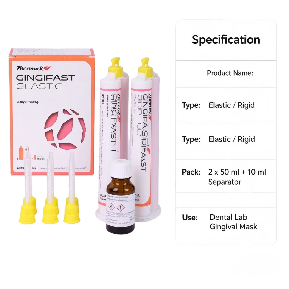 Dental Gingival Mask Zhermack Gingifast Elastic Rigid Addition Silicone Gingival Reproduction Isolator Dental Lab Supplies