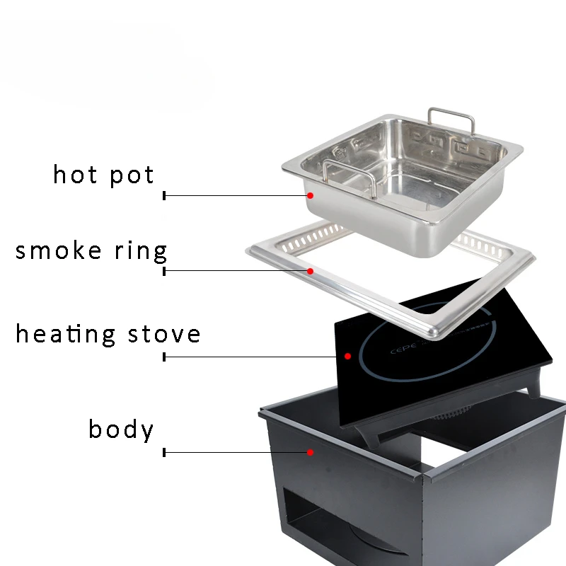 hot pot food warmer set/hot pot soup/two flavor hot pot for electricity charcoal barbecue restaurant