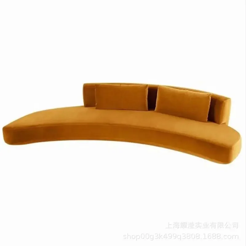 

Nordic Modern Fabric Sofa Leisure Sofa Fashion Creative Arc Reception Sofa