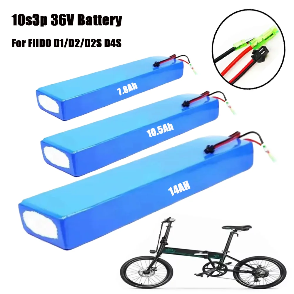 

New lithium ion Battery Pack 10.5Ah 10s3p 36V Battery for FIIDO D1/D2/D2S D4S Folding Electric Moped City Bike Battery