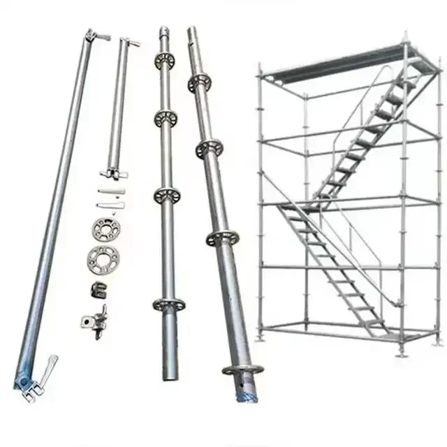 CE Certified Q235 Hot-dip Galvanized Ringlock Scaffolding for Construction and Stable Ringlock Scaffold System for Building Work