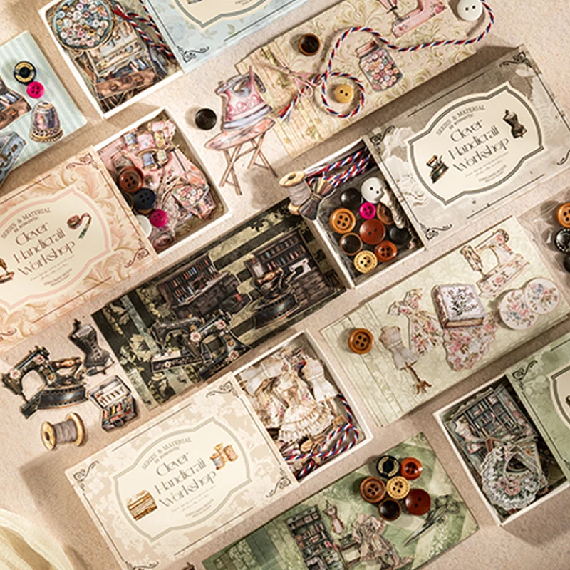 

Mr.Paper kawaii Mindfulness Series Sewing Theme Packs DIY Handbook Decorative Stickers stationary supplie Children's Gifts