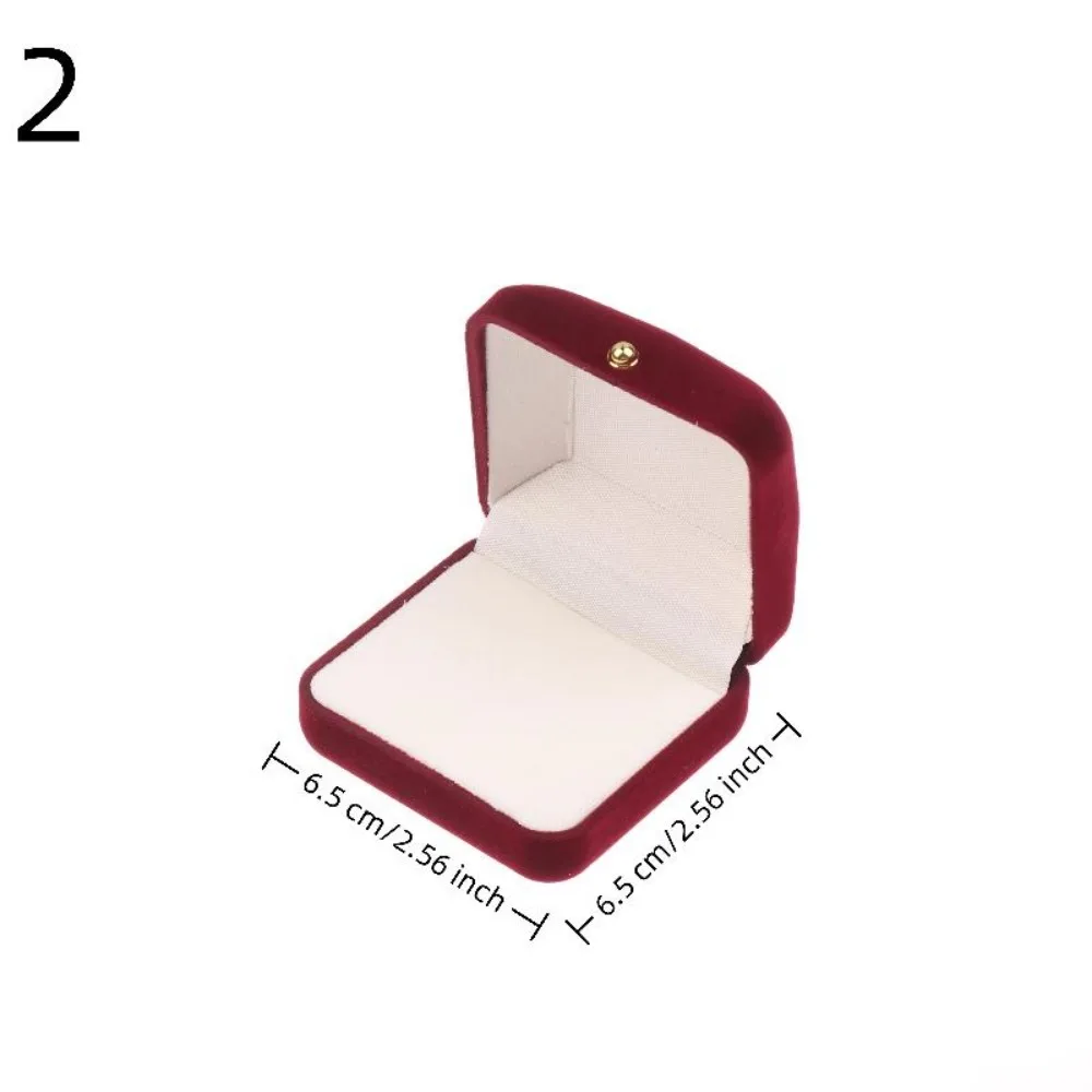 

Luxury Flocking Jewelry Box Gold Buckle Red Display Storage Box Earring Bracelet Pendant Ring Packaging Box Jewelry Case
