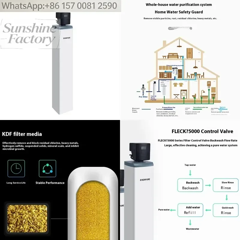 Water Filtration System for Home Pentair Everpure House Water Purifier Central Household Filter with PCFE54F12 Water