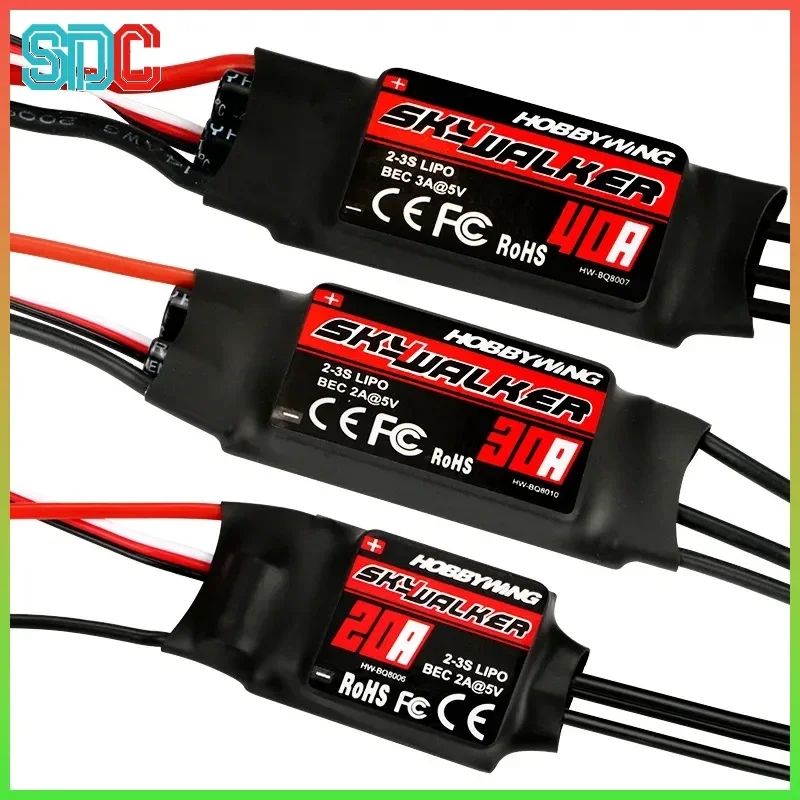 

Original Hobbywing Skywalker 12A 20A 30A 40A 50A 60A 80A 100A V2 Speed ESC Controller with UBEC for RC Helicopter Aircraft
